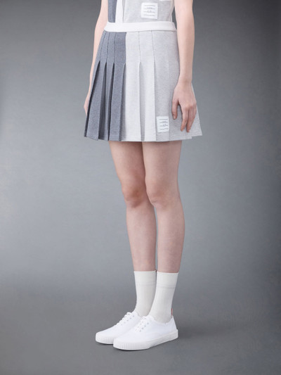 Thom Browne Fun-Mix Textured Cotton Tuck Pleated Skirt outlook