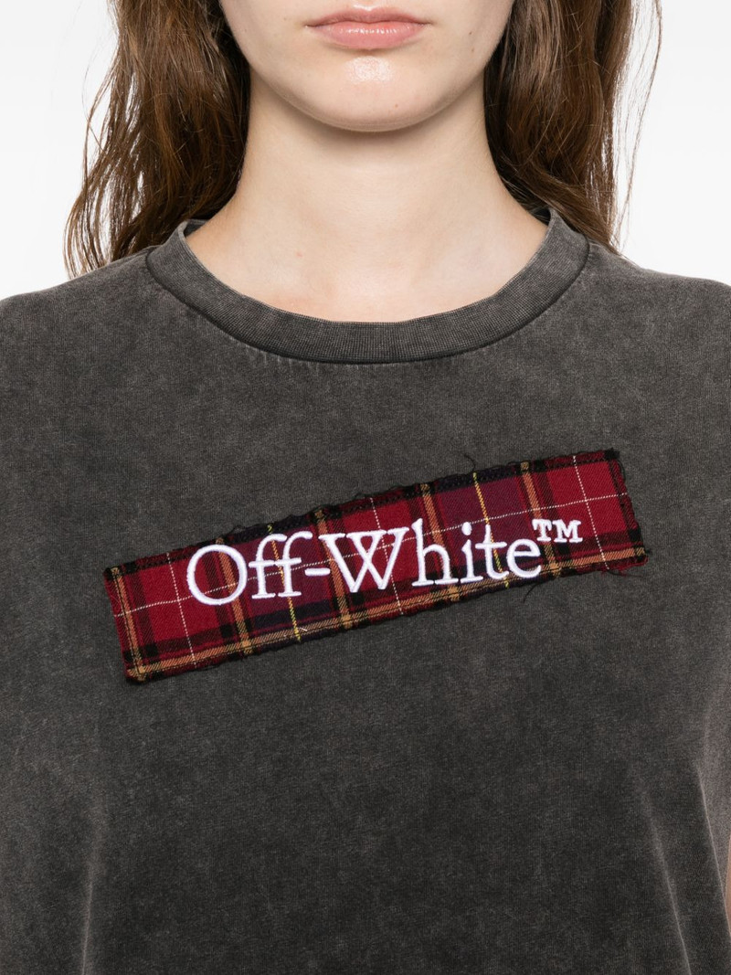 logo patched bookish T-shirt 5