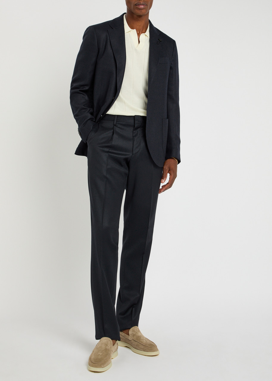 Lardini Textured Cashmere and Silk-blend Blazer - 4