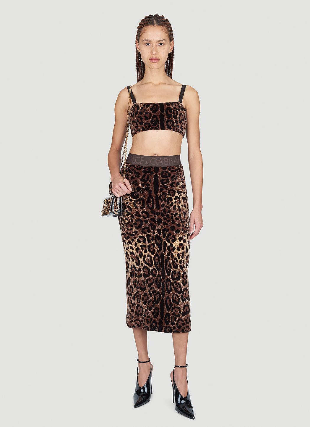 Dolce & Gabbana Women Leopard Print Crop Top - 2