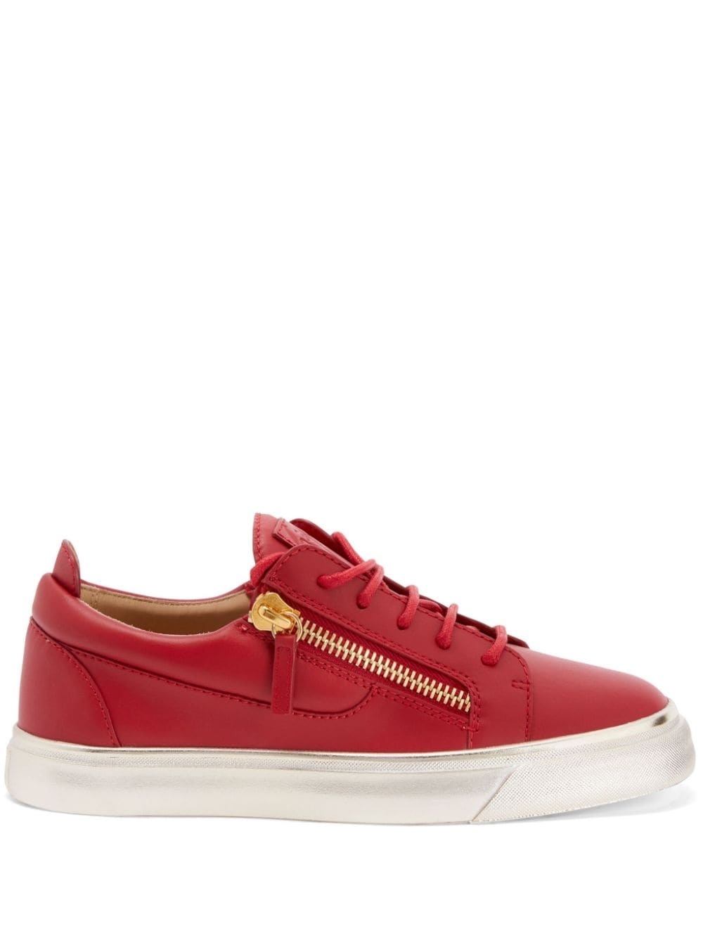 Gail zip-fastening leather sneakers - 1