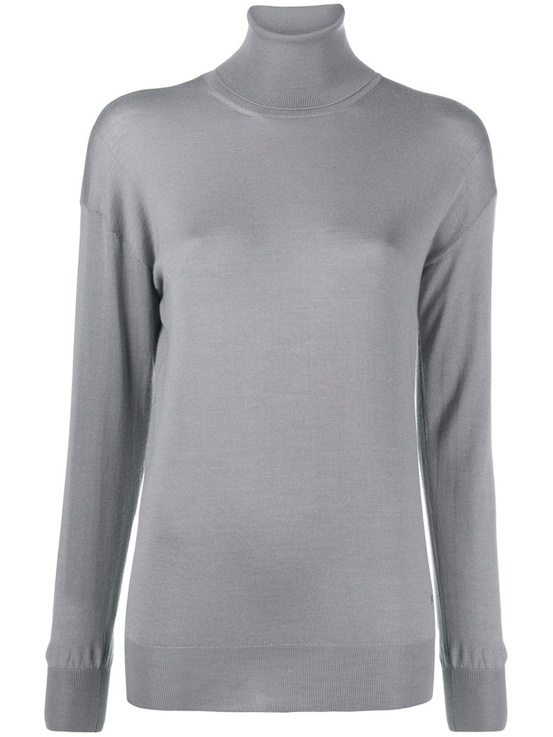 roll neck fine knit jumper 1