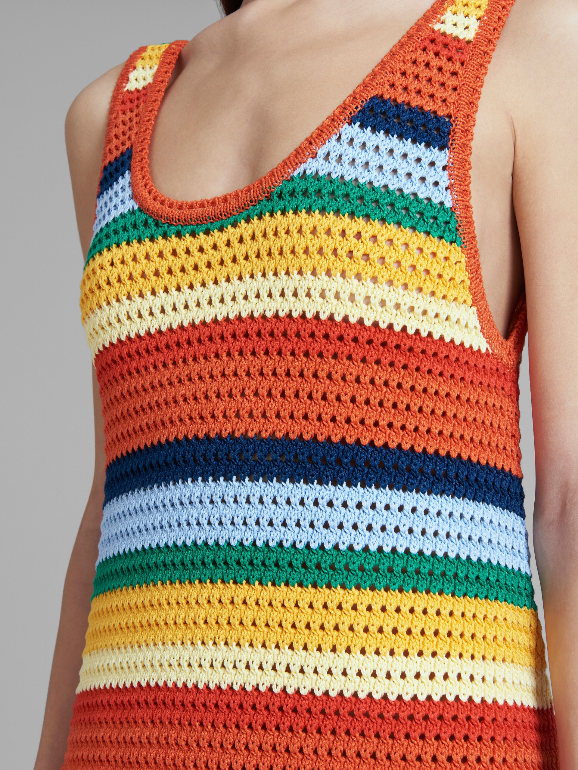 【MARNI】NO VACANCY INN SHORT SLEEVELESS DRESS Marni X No Vacancy Inn Sleeveless Cutout Asymmetric Midi