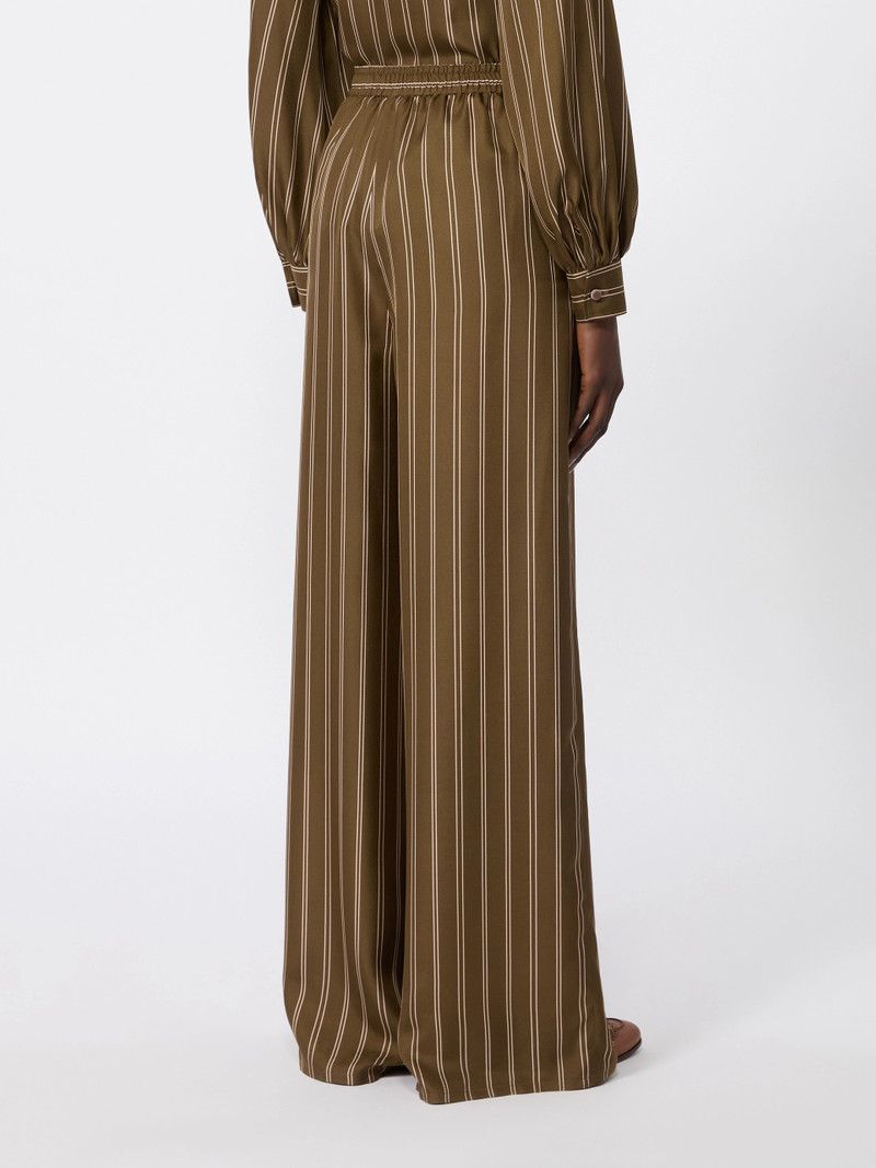 ELISEO Printed silk relaxed trousers - KAKI 4