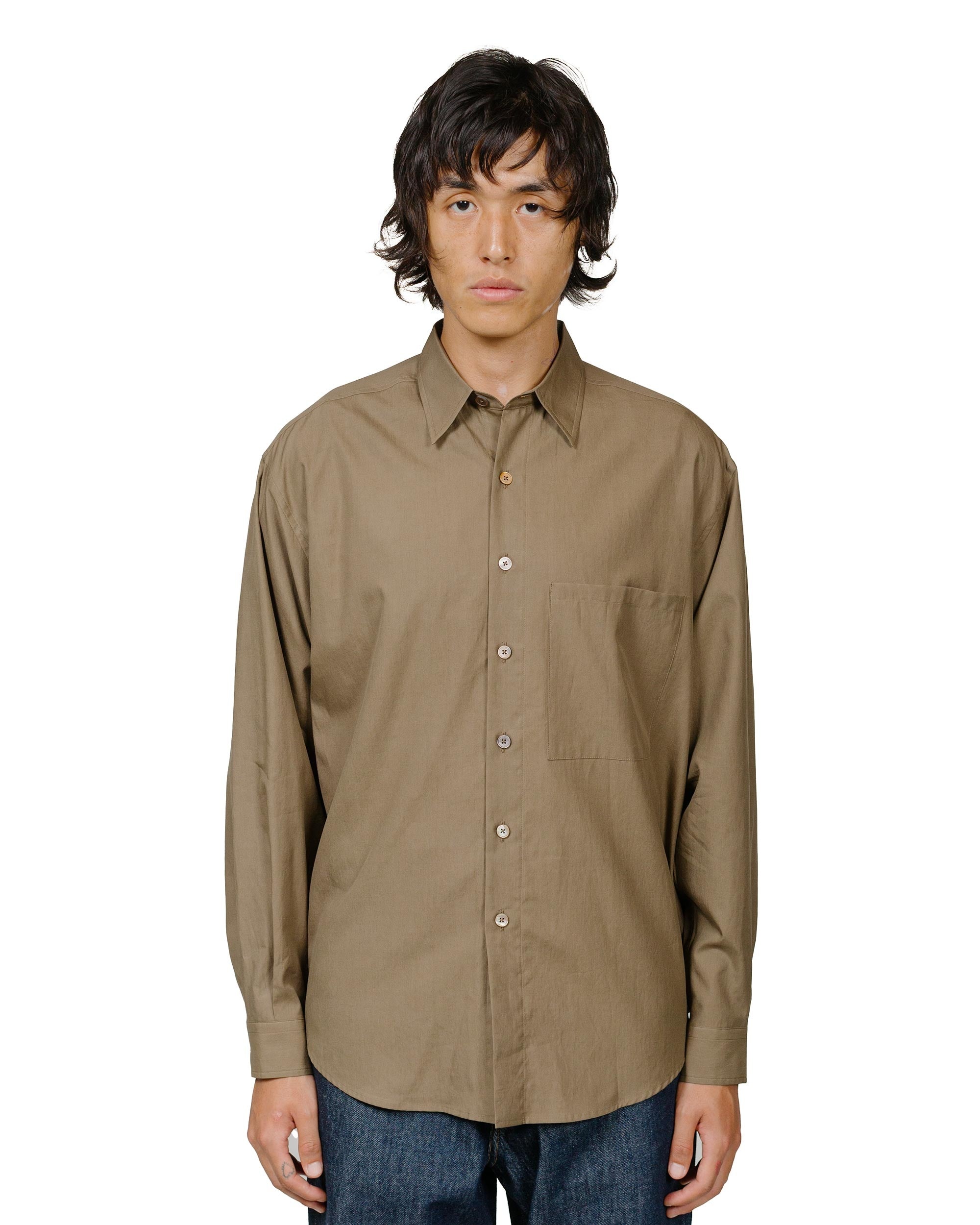 Washed Finx Twill Big Shirt Brown - 2