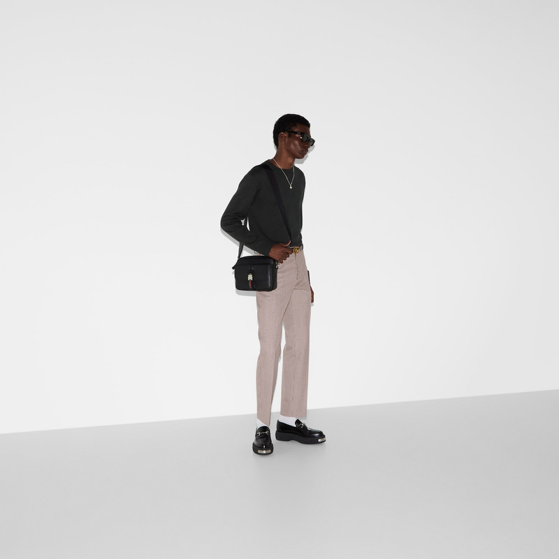 Silk cotton sweater with intarsia 6