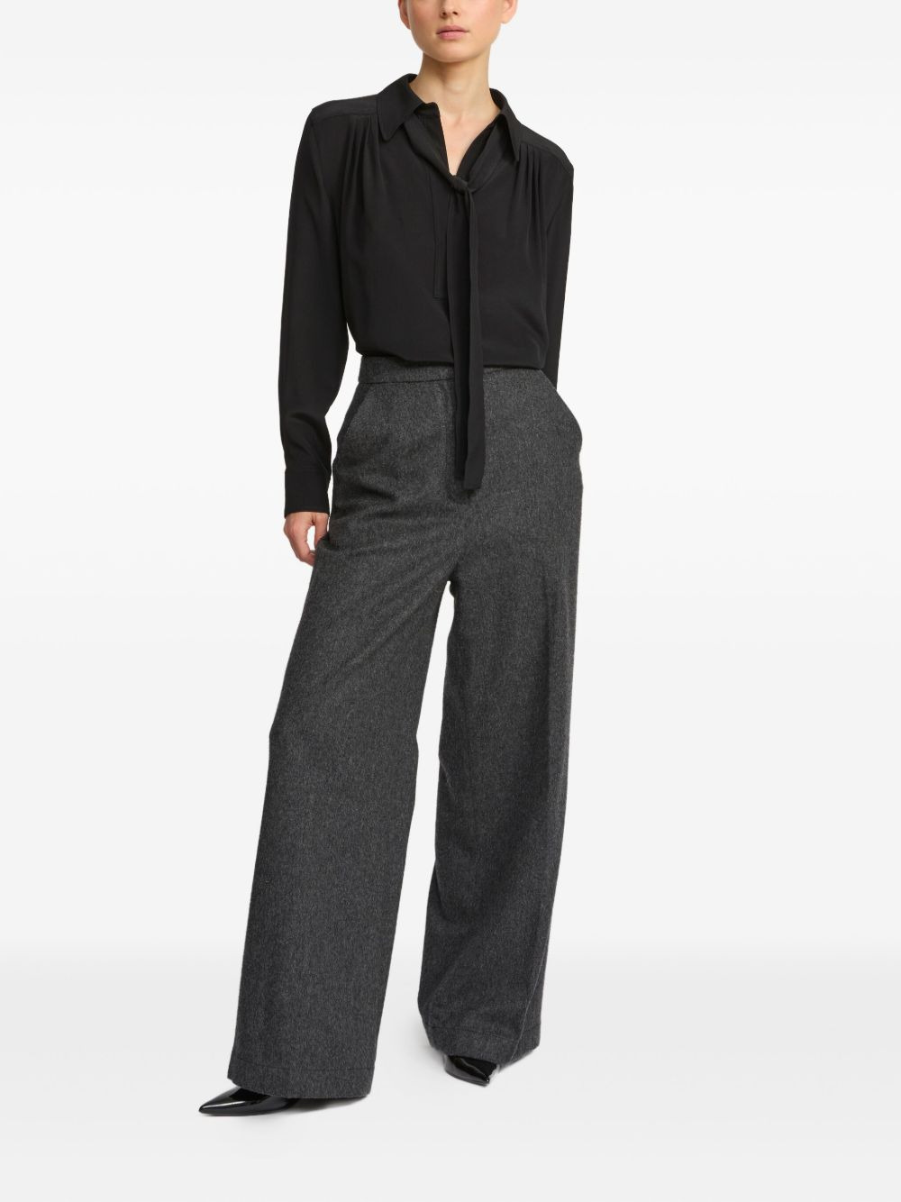 tie-neck blouse - 2