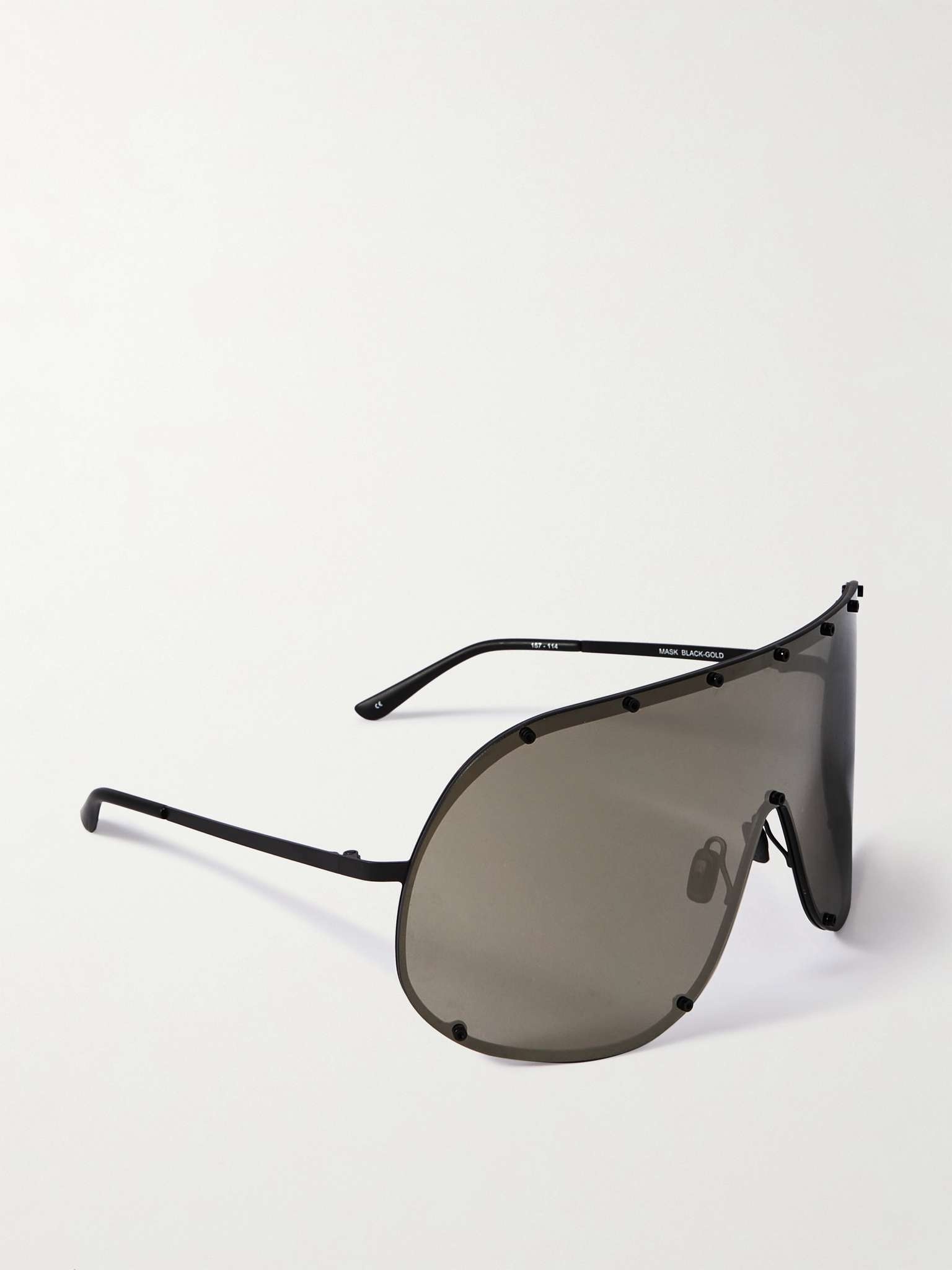 Shield Aviator-Style Stainless Steel Sunglasses - 2