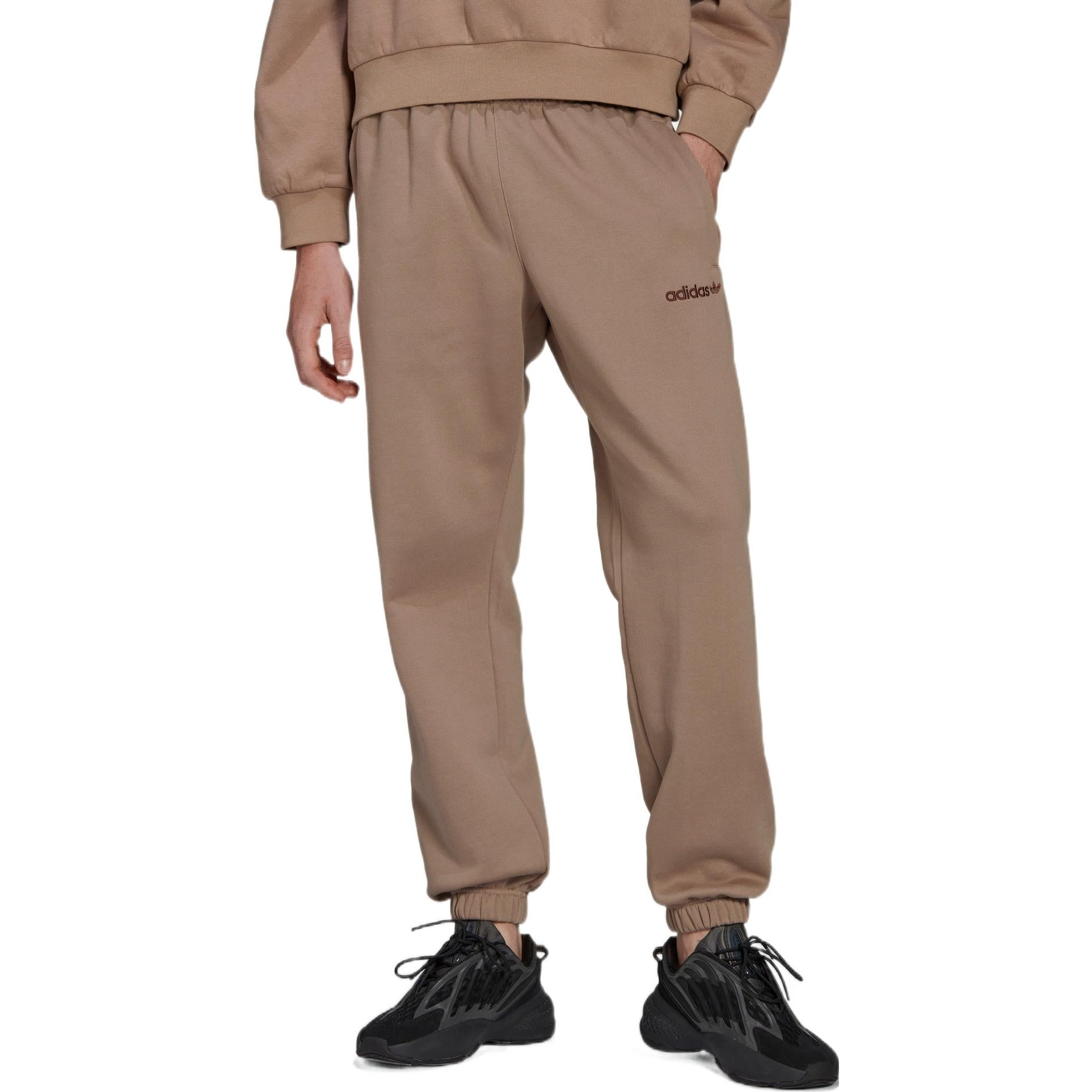 Men's adidas originals Embroidered Logo Bundle Feet Sports Pants/Trousers/Joggers Brown HM2669 - 2