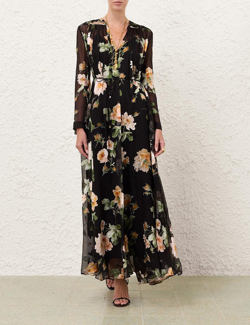 Zimmermann LUNA BURNOUT SHEATH DRESS outlook