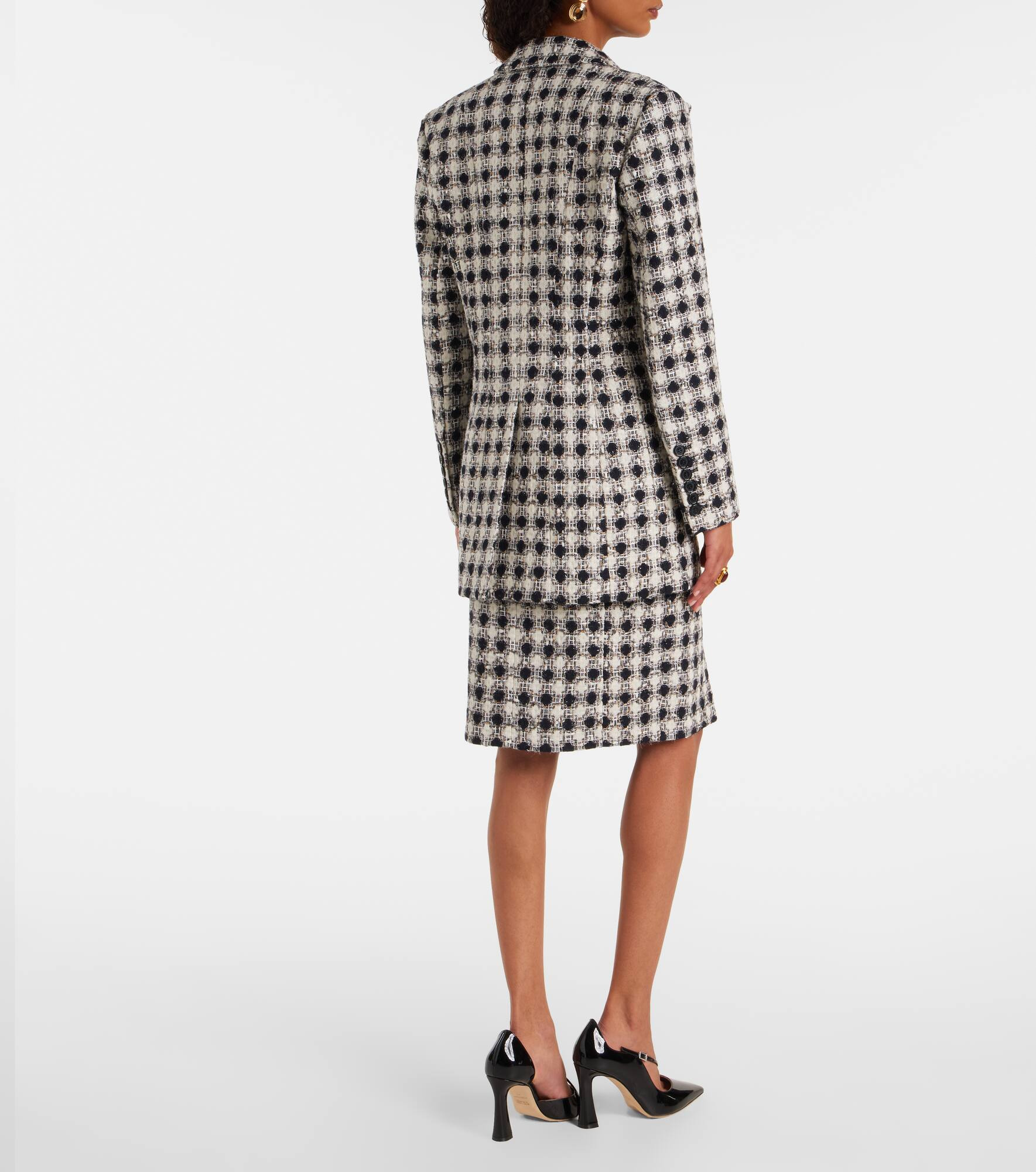 Double-breasted tweed blazer - 3