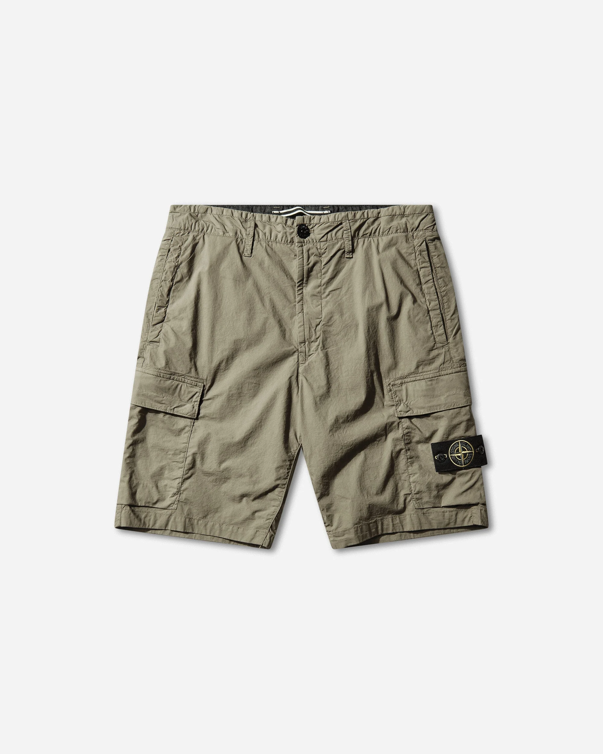 Men's Stretch Cotton Tela 'Paracadute' Cargo Shorts Military Green - 1