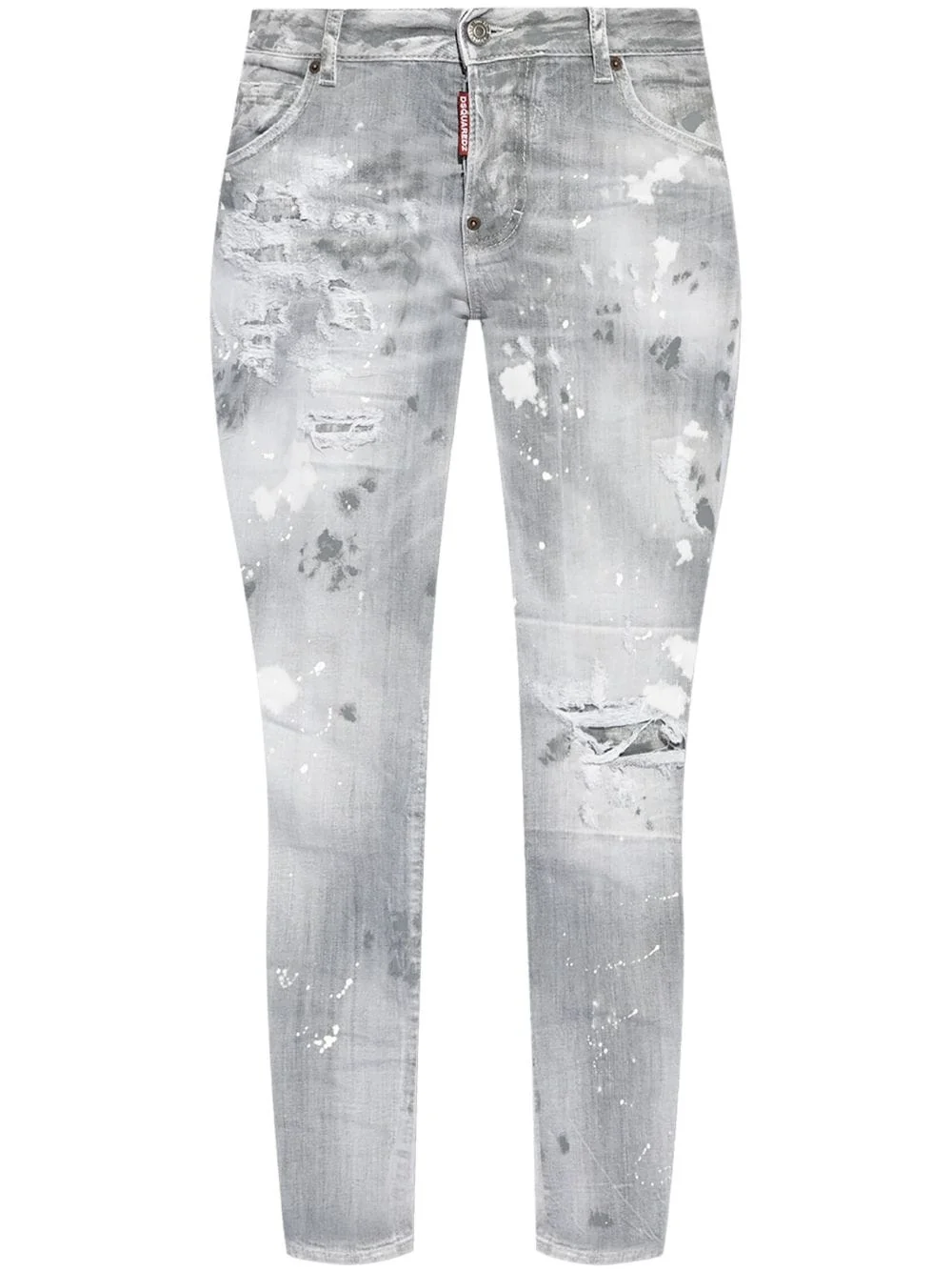 logo-patch cotton-blend jeans - 1