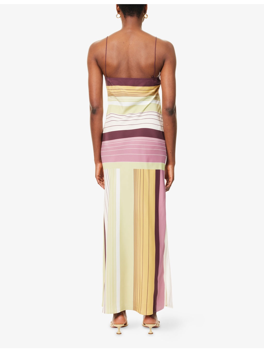 Fontana Striped Silk Midi Dress - 4