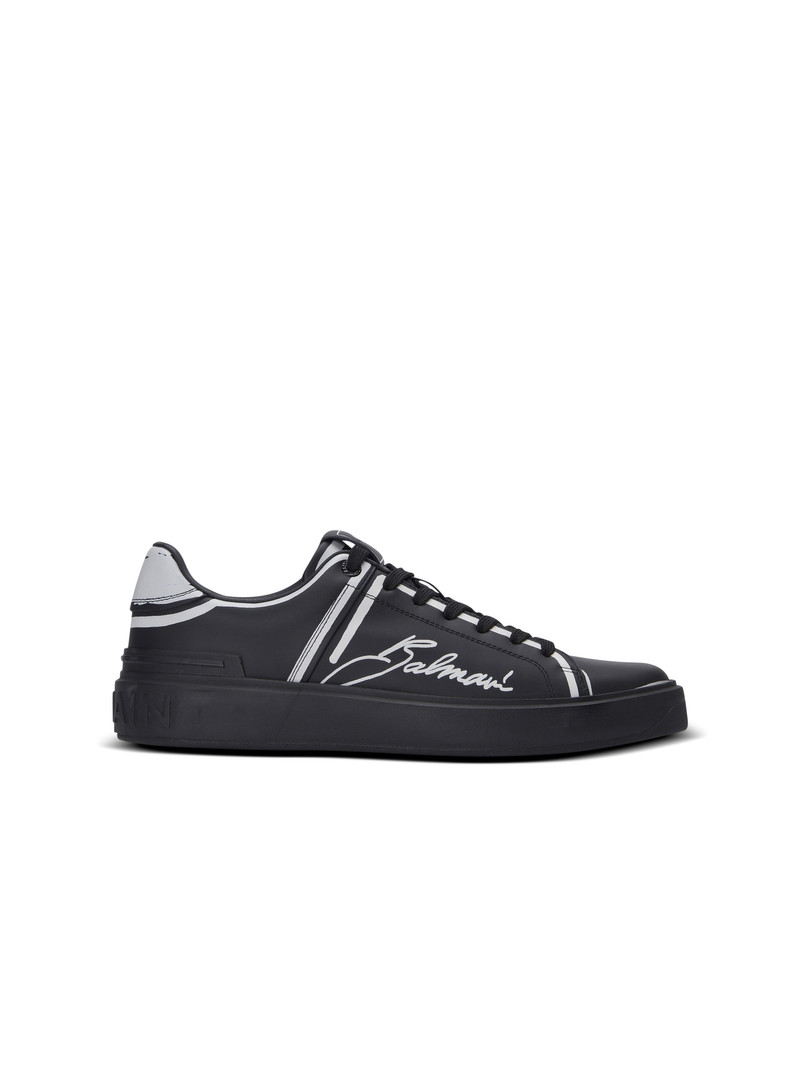 B-Court 인쇄된 calfskin 트레이너 - 1