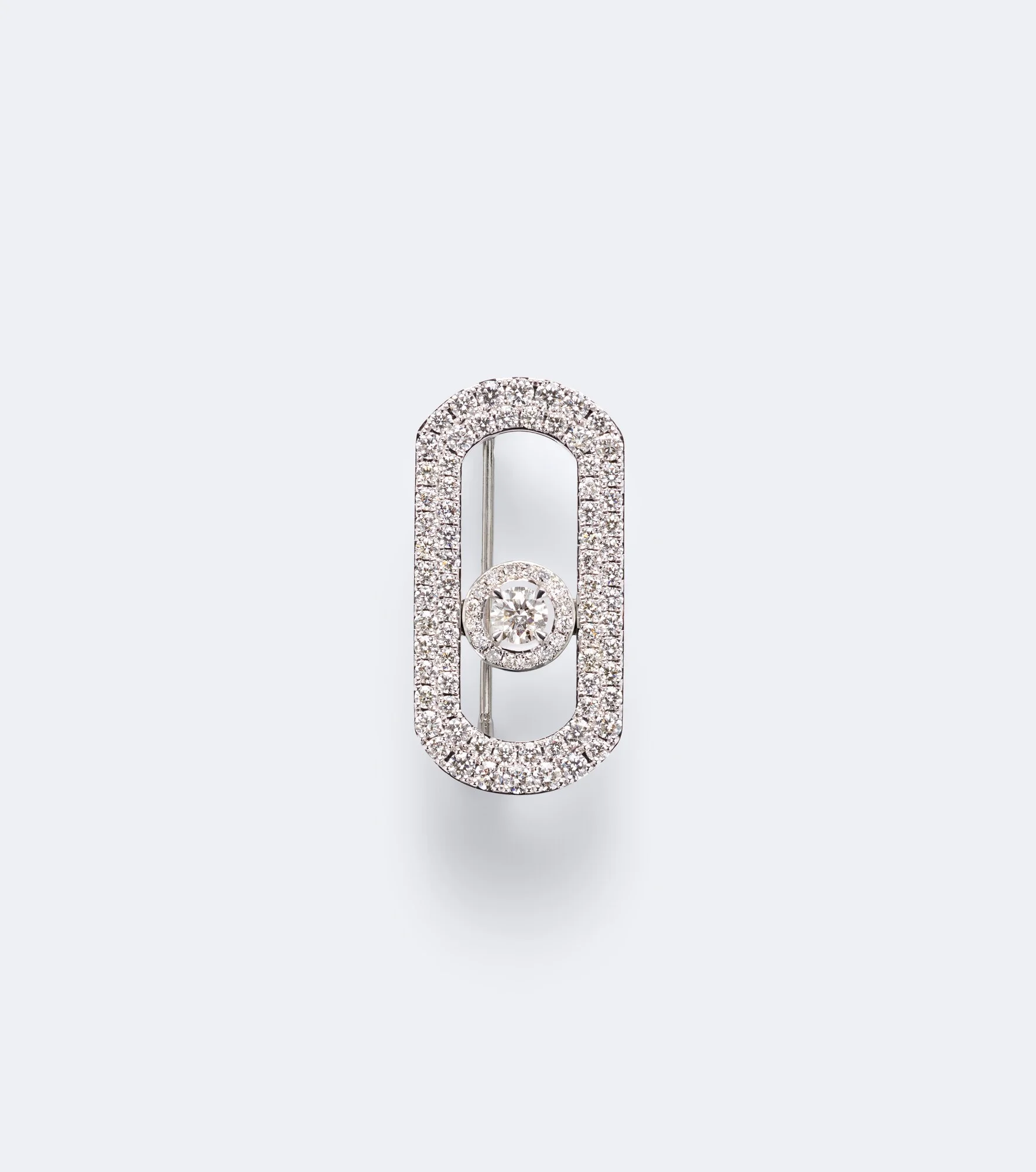 So Move 18kt white gold brooch with diamonds - 1
