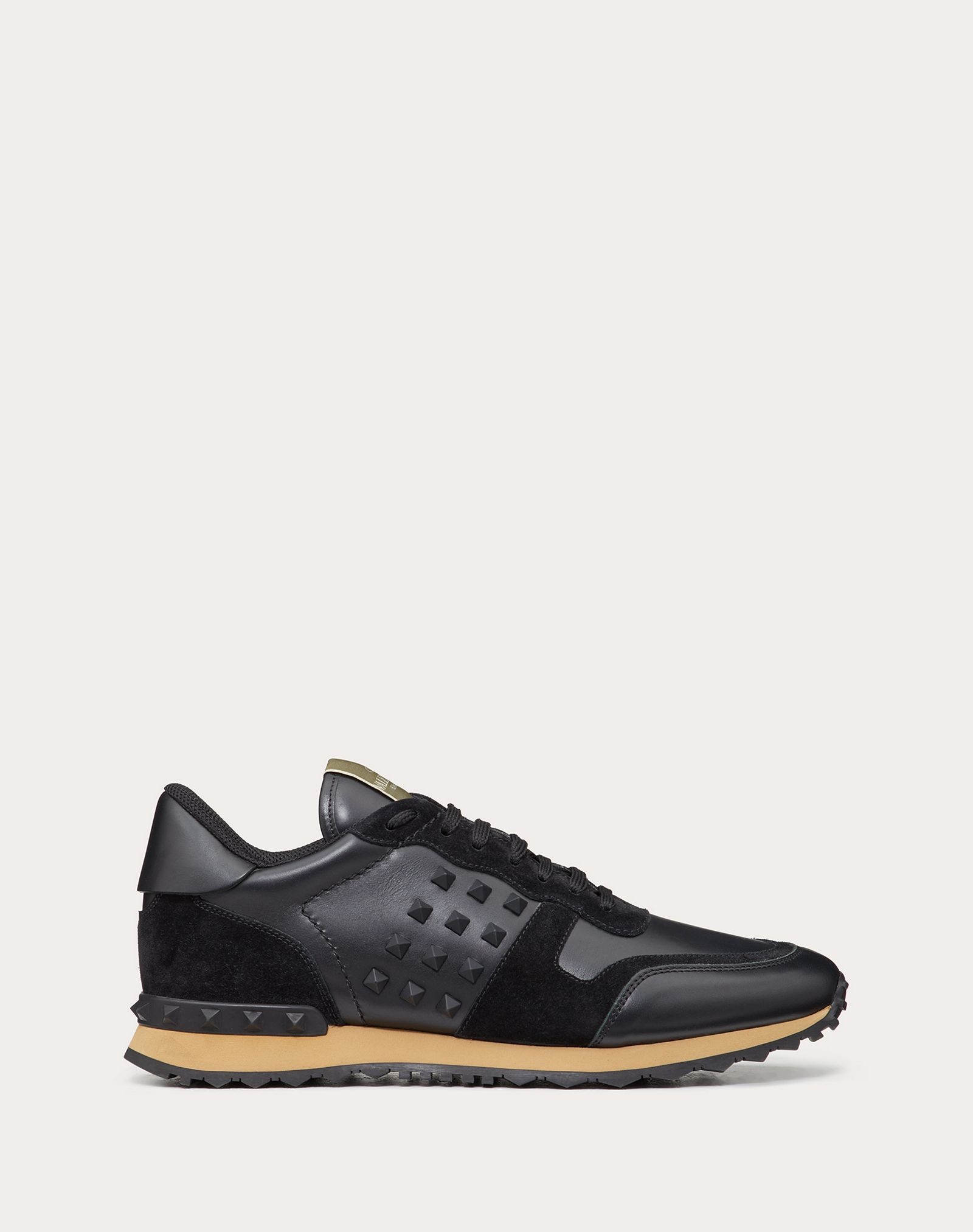 ROCKSTUD CALFSKIN SNEAKER - 1