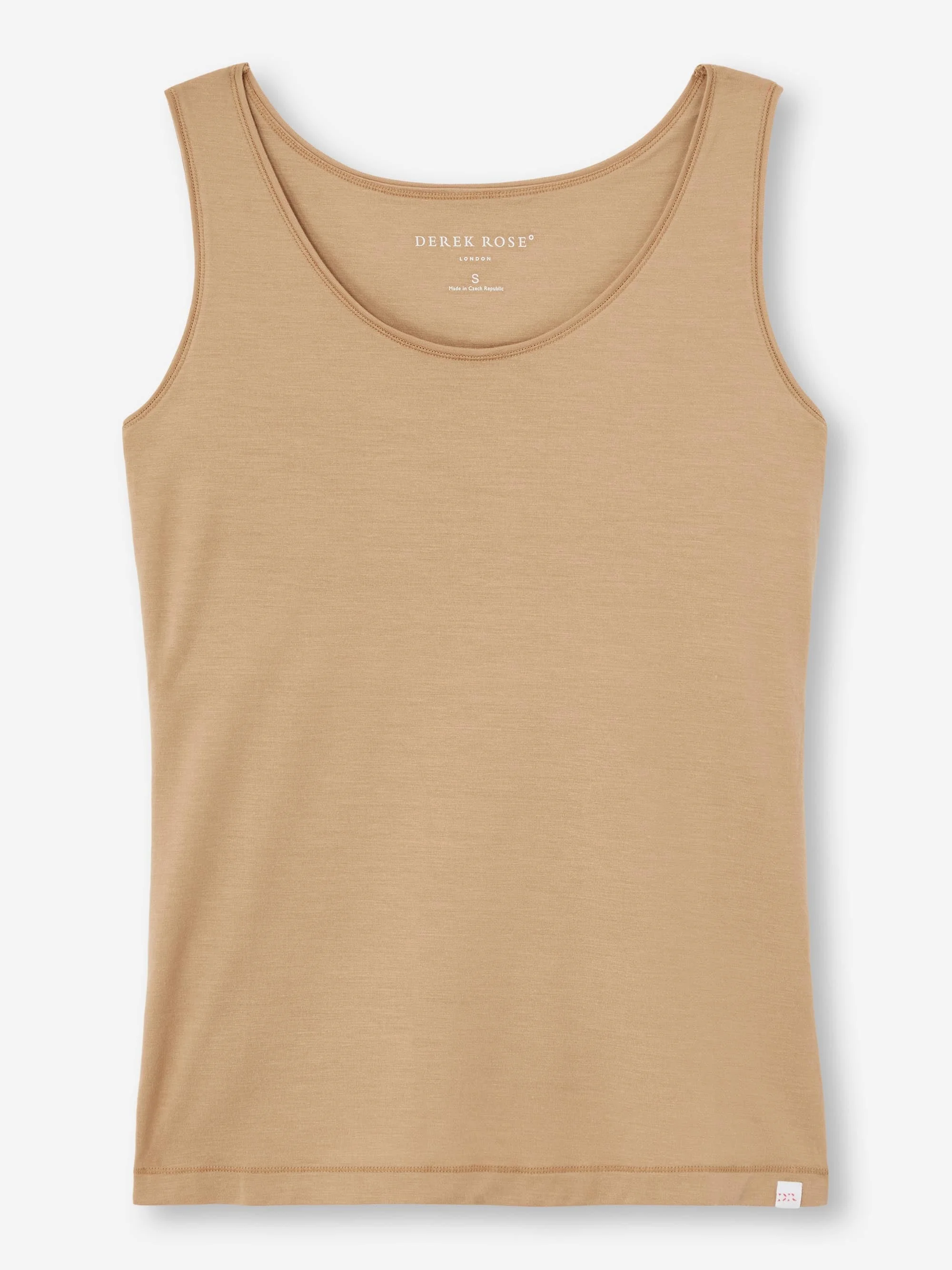 Women's Support Vest Lara Micro Modal Stretch Camel - 1