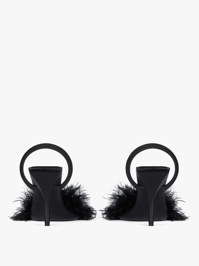 G WOVEN SANDALS IN FEATHERS AND LEATHER 7