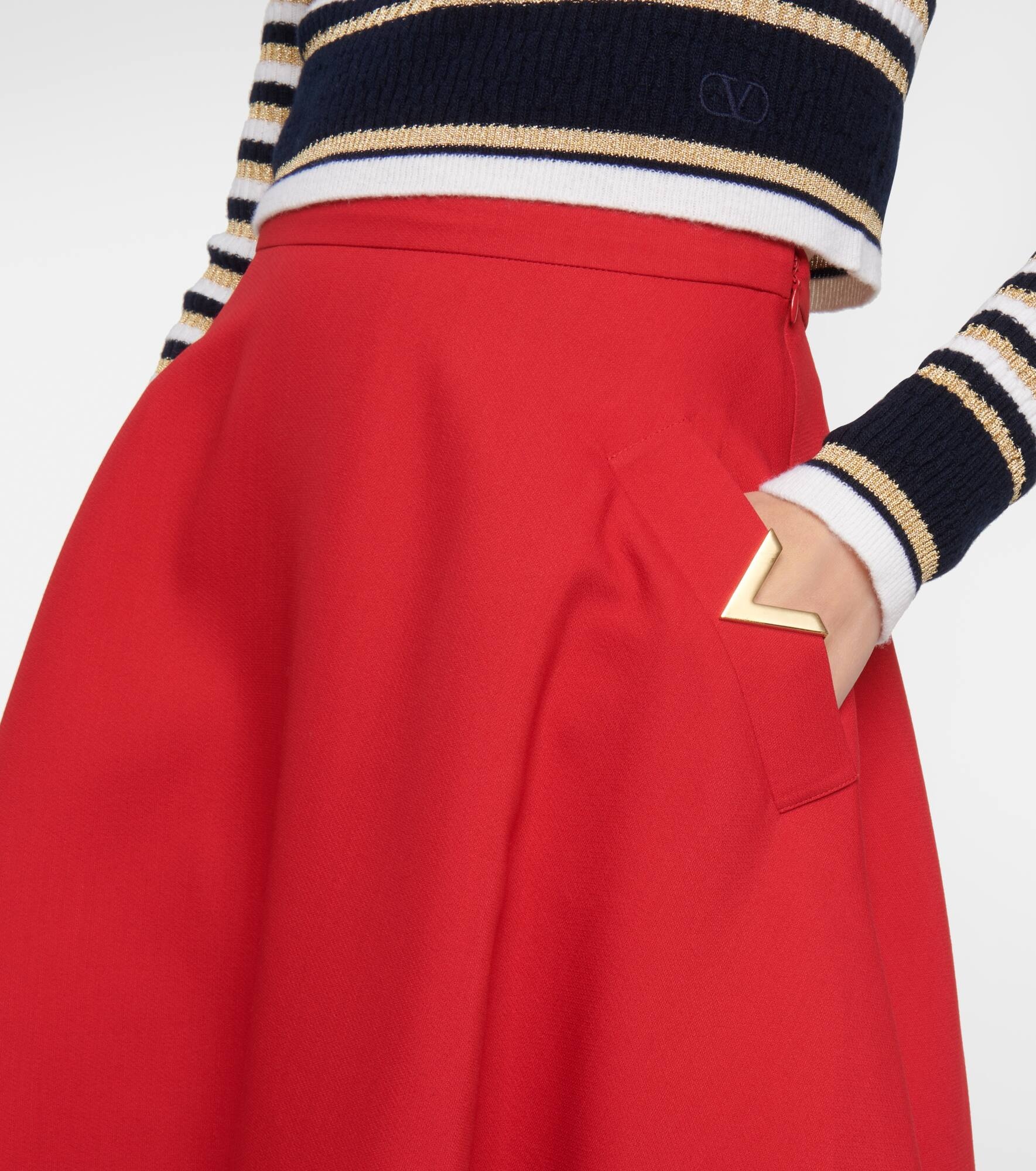 Crêpe Couture midi skirt - 4