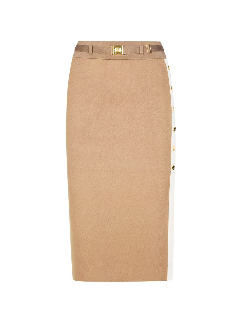 belted buttoned skirt 1