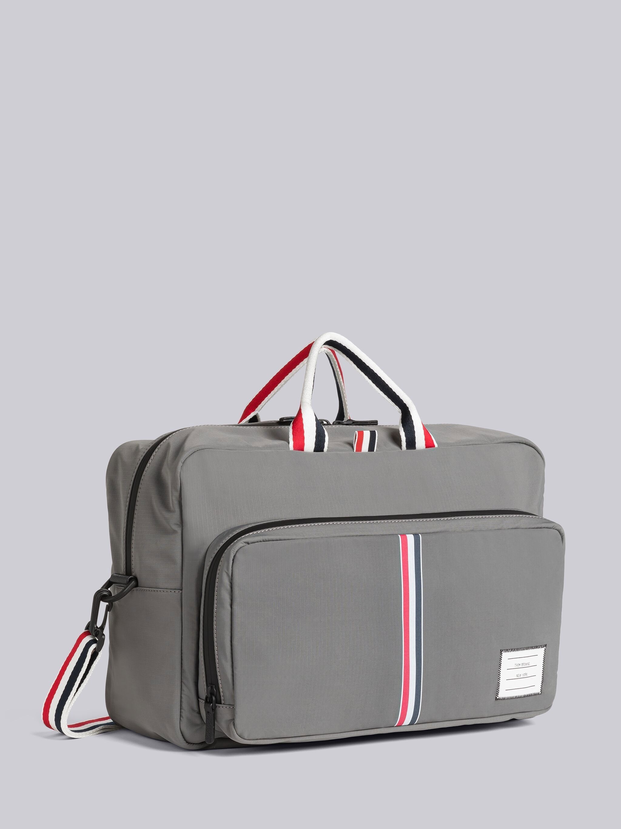 RWB-stripe square duffle bag - 3