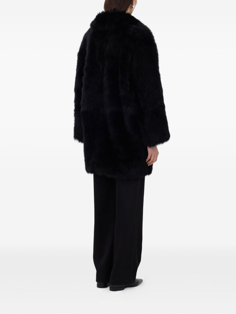 shearling spread-collar coat 4