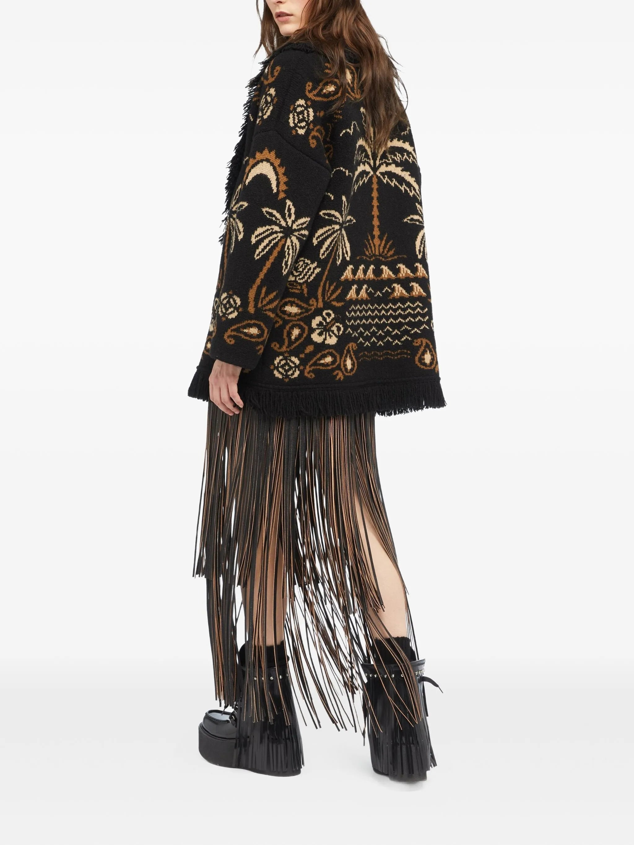 Alanui Palm-tree Fringe Cardigan - 4