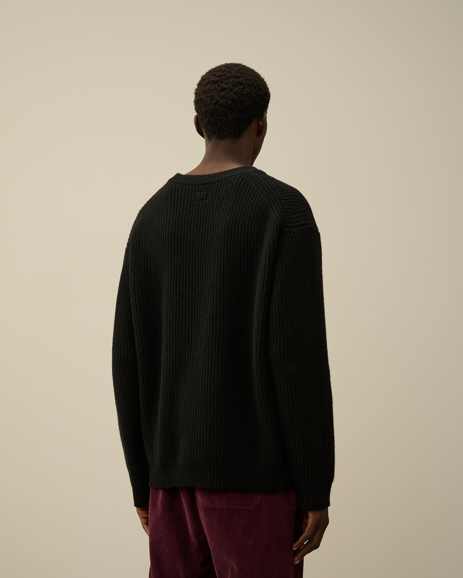 Lambswool GRS Boxy Crew Neck Ribbed Knit - 3