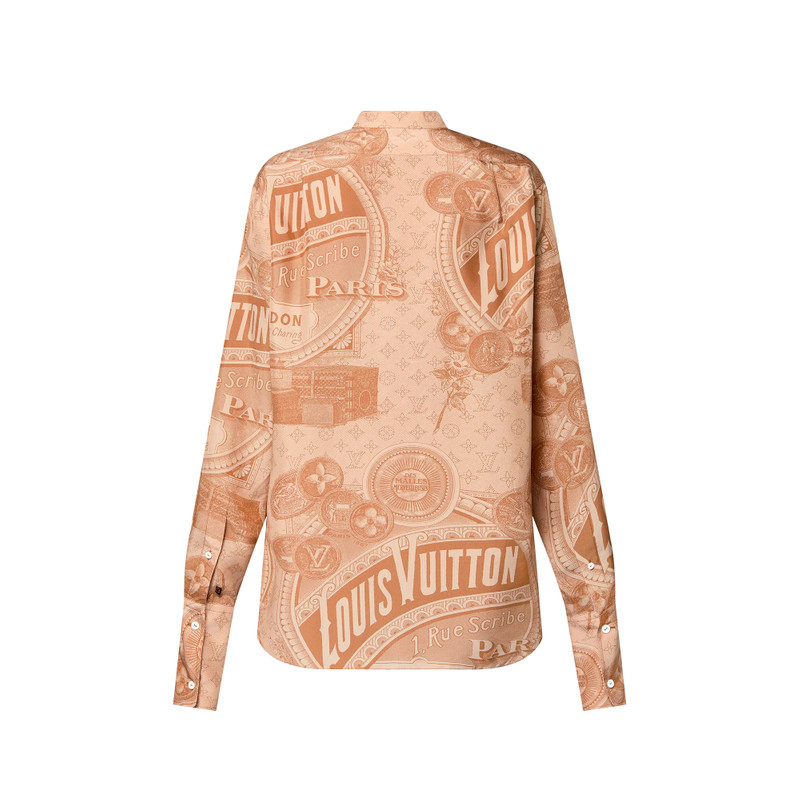 Vintage Print Silk Shirt 3