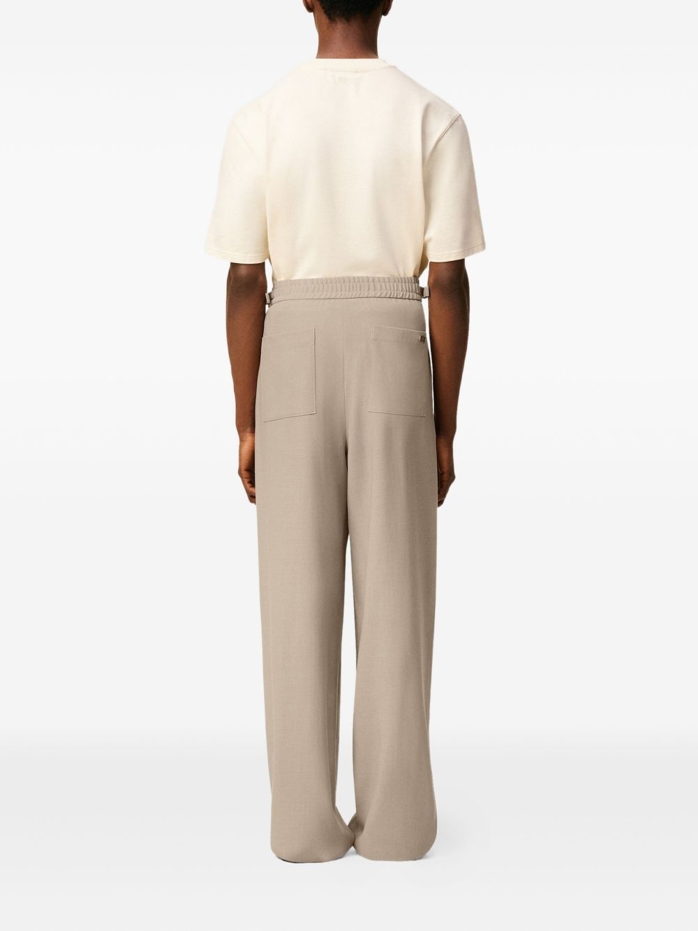 elasticated wool trousers - 3