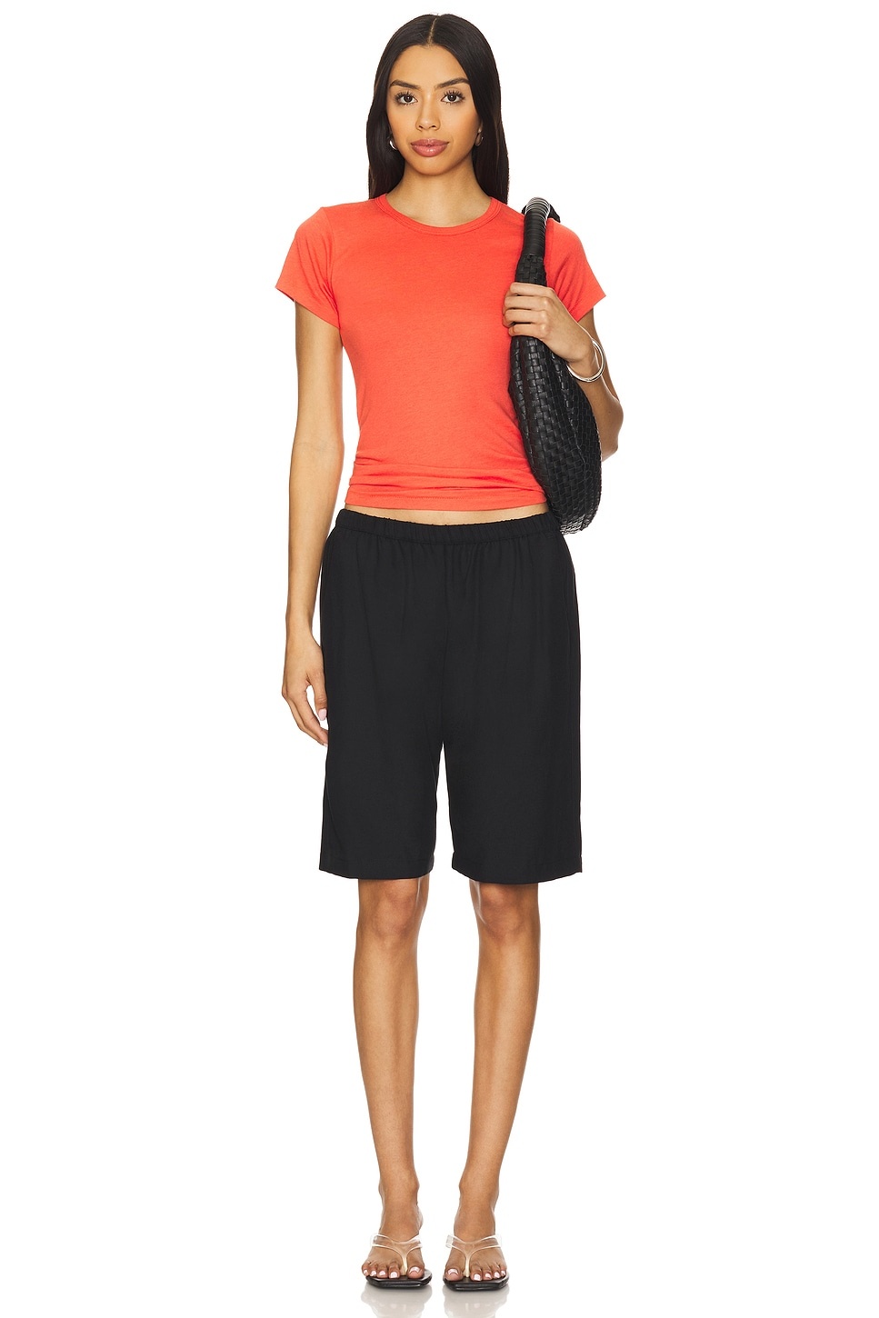 Fitted Crewneck Short Sleeve Top - 4