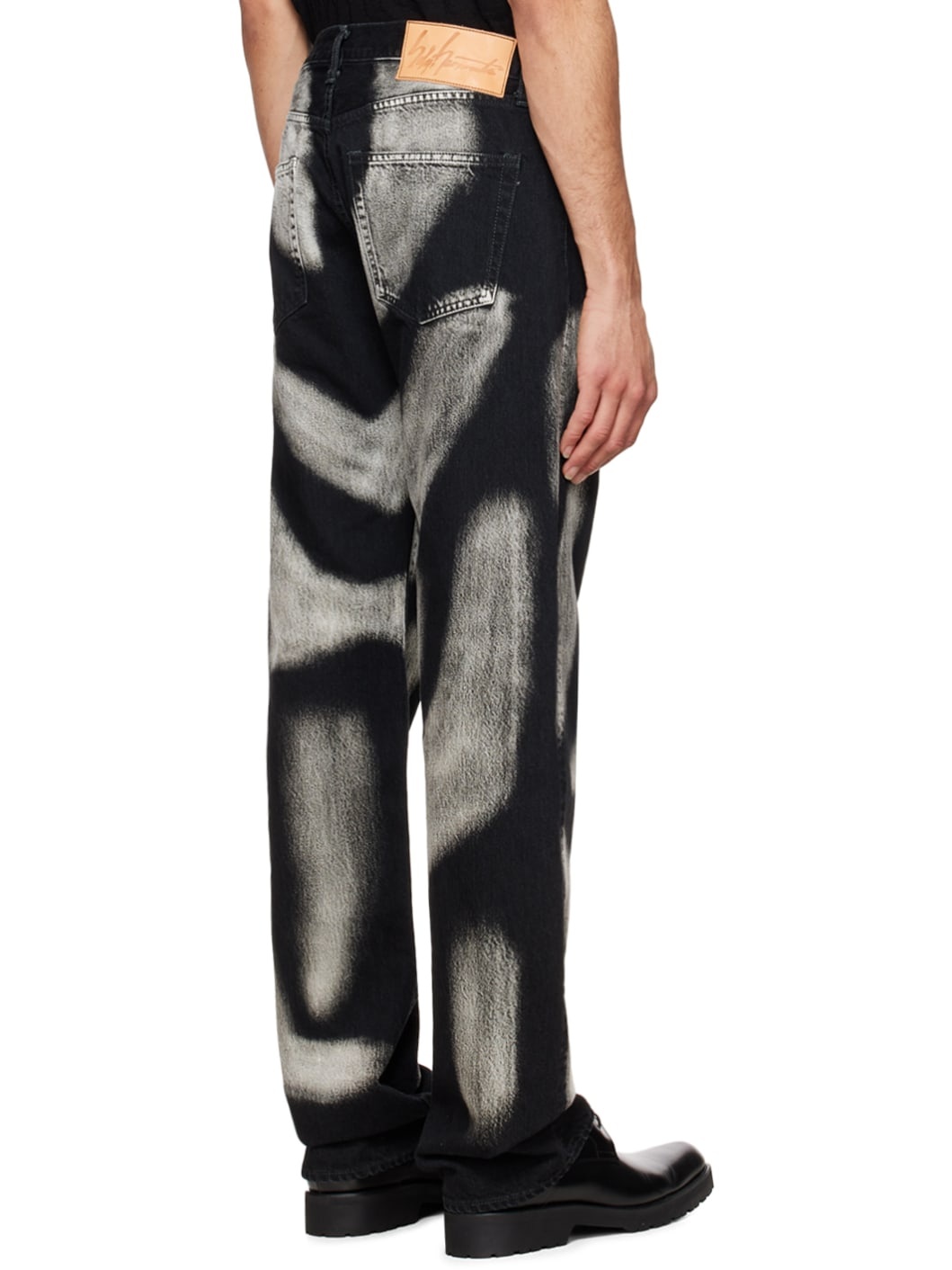 Black Printed Jeans - 3