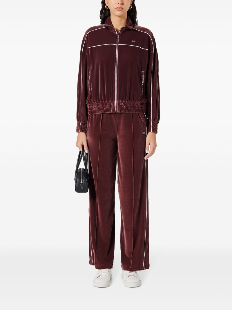 LACOSTE velvet zip sweatshirt outlook