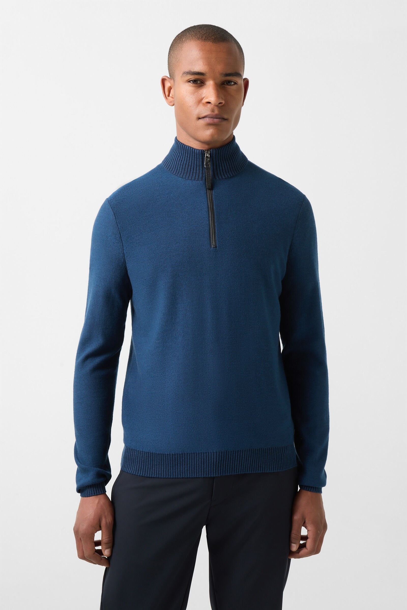Lias half-zippered sweater in Blue - 2