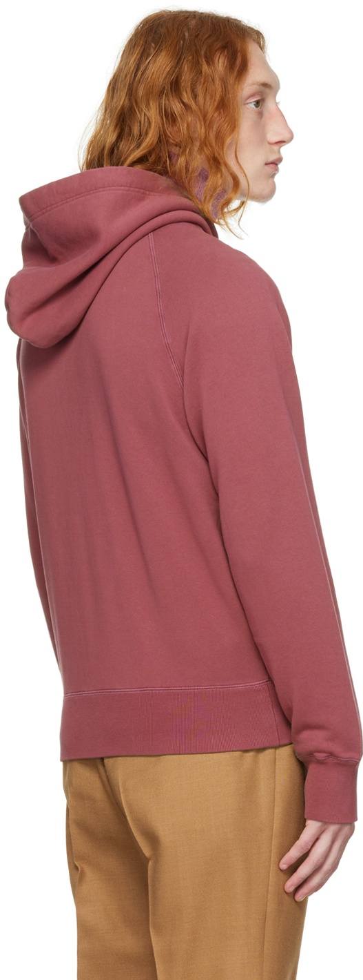 Burgundy Garment-Dyed Hoodie - 3