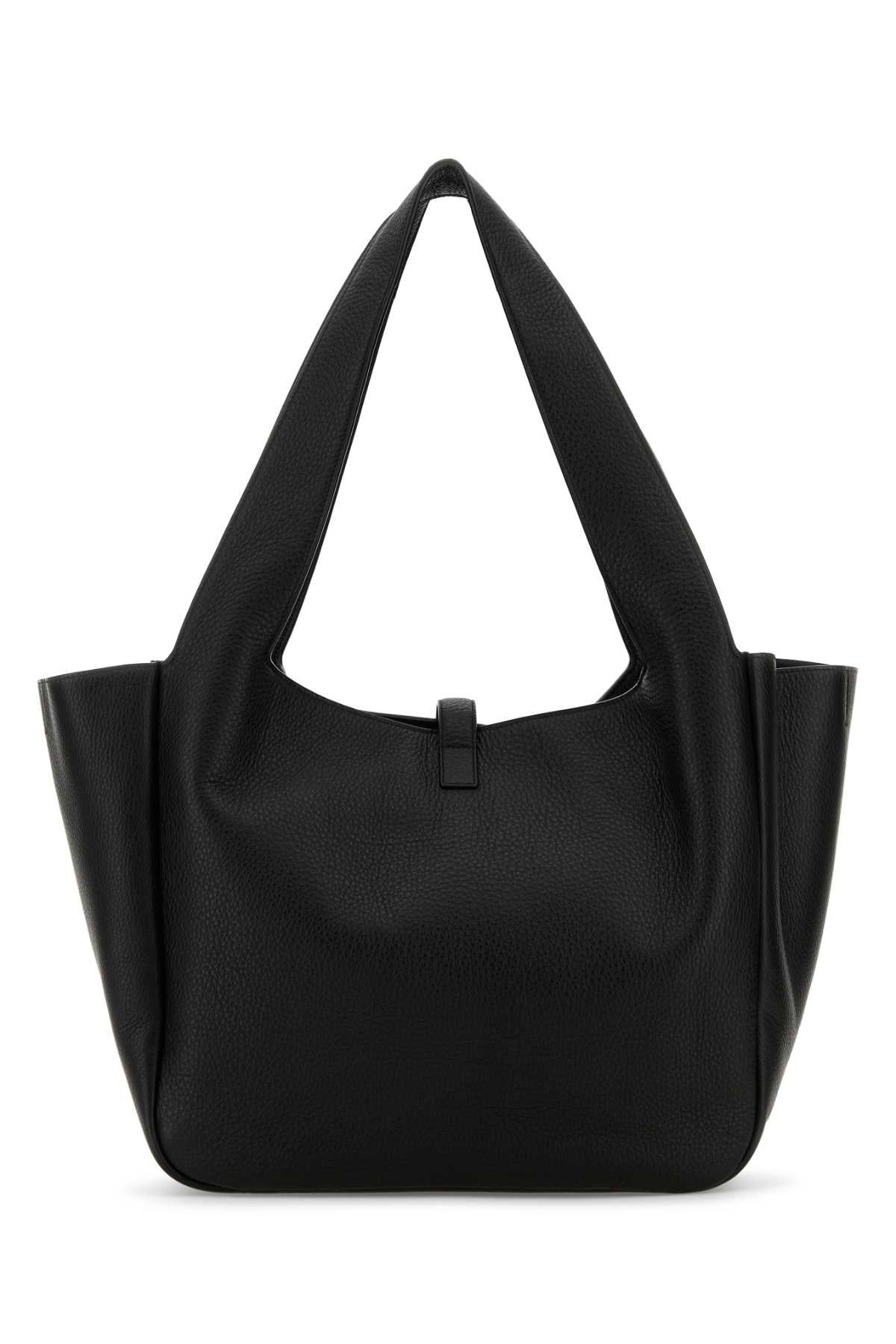 Saint Laurent Women Black Leather Le 5 Ã  7 Bea Shopping Bag - 3