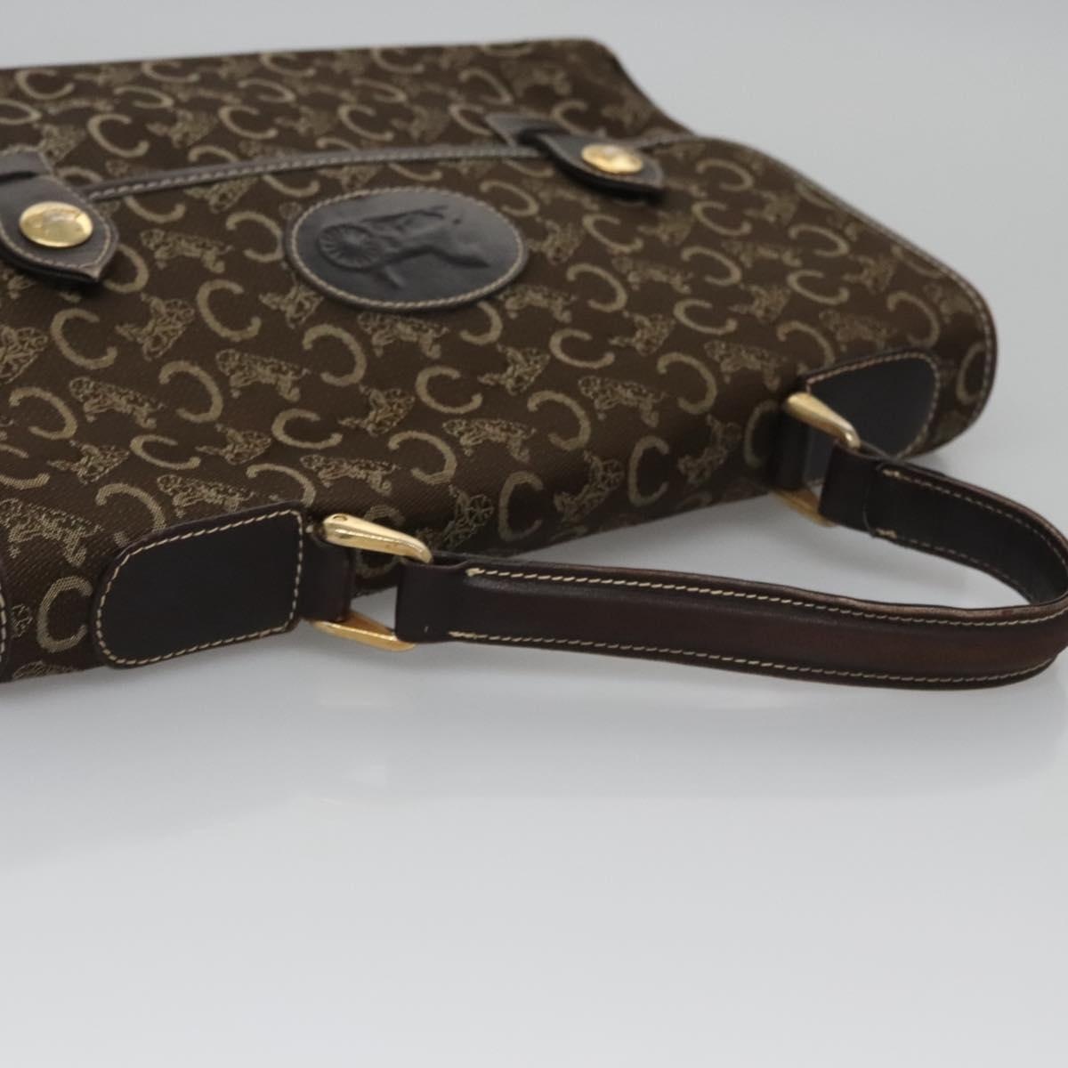 CELINE C Sulky Hand Bag Canvas Brown - 6