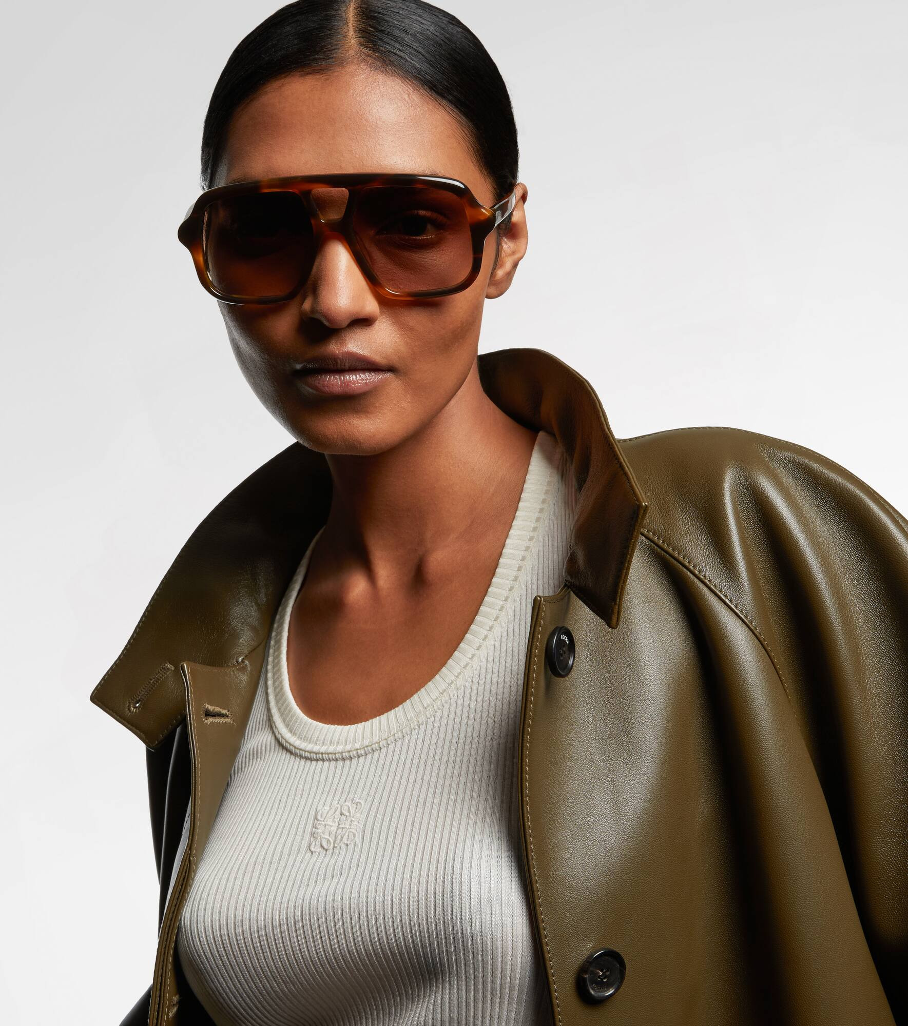 Slim aviator sunglasses - 3