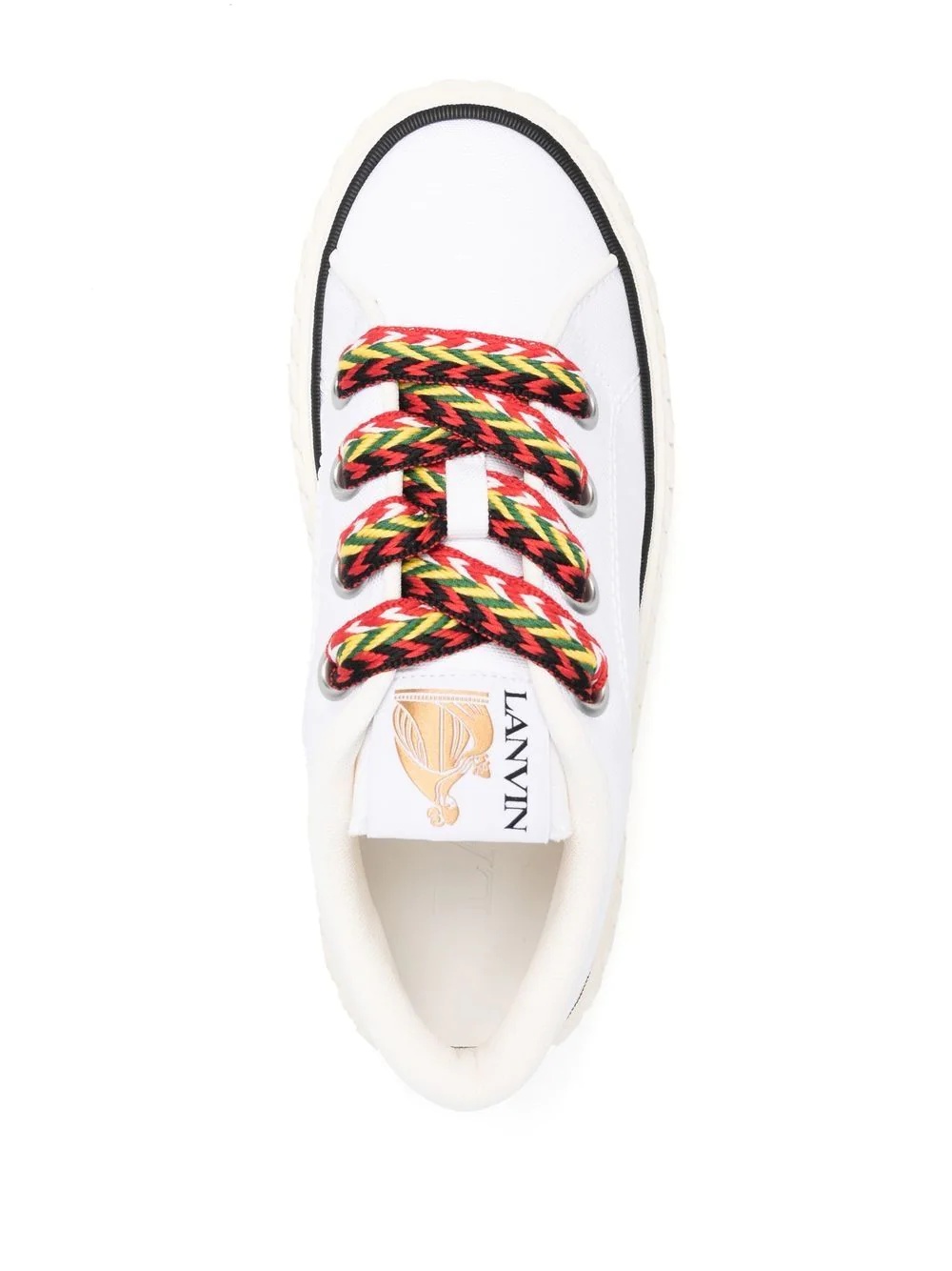 platform leather low-top sneakers - 7