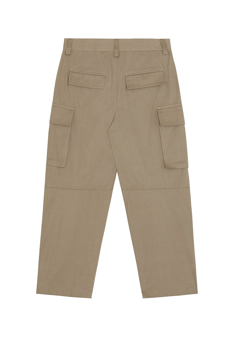 Washed Irregular Cotton Twill Cargo Trousers - 2