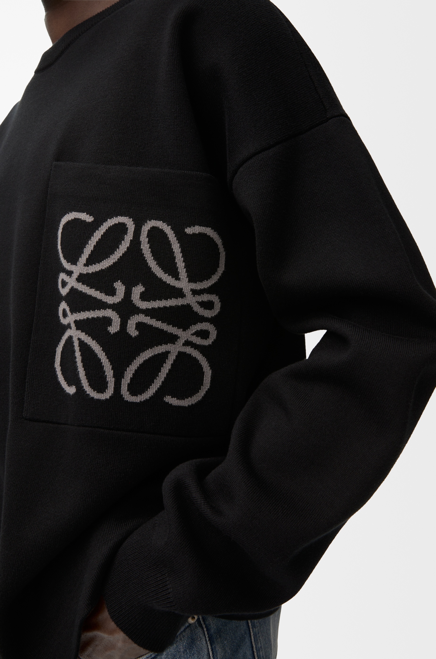 Anagram pocket sweater in cotton and viscose - 5