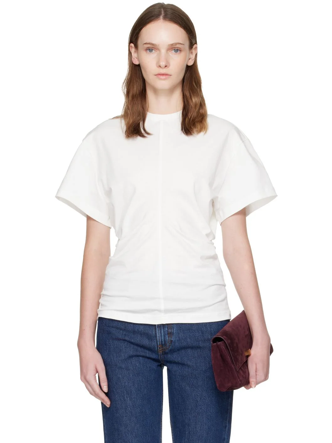 White Slouch Waist T-shirt - 1