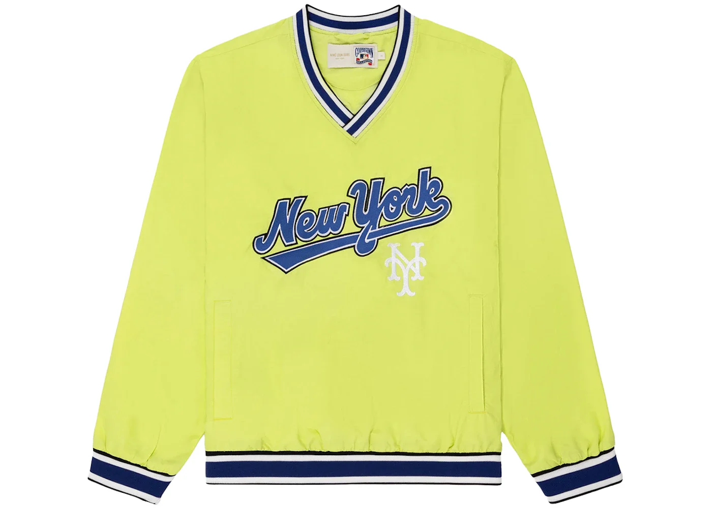 Aime Leon Dore x New York Mets Nylon V-Neck Pullover Green - 1