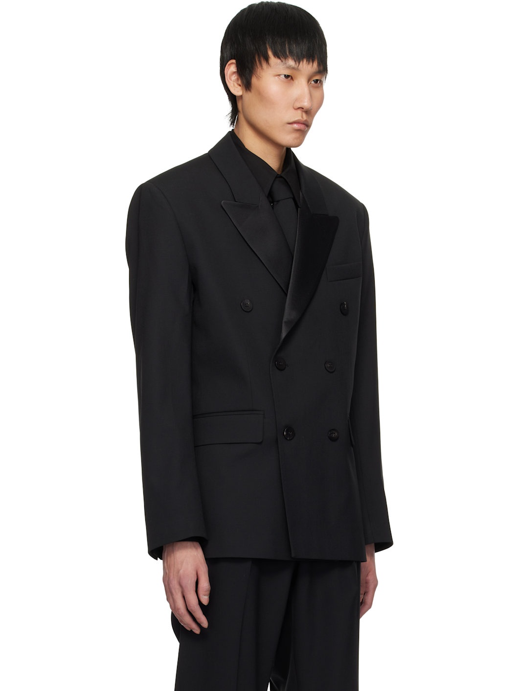 Black Double-Breasted Blazer - 2