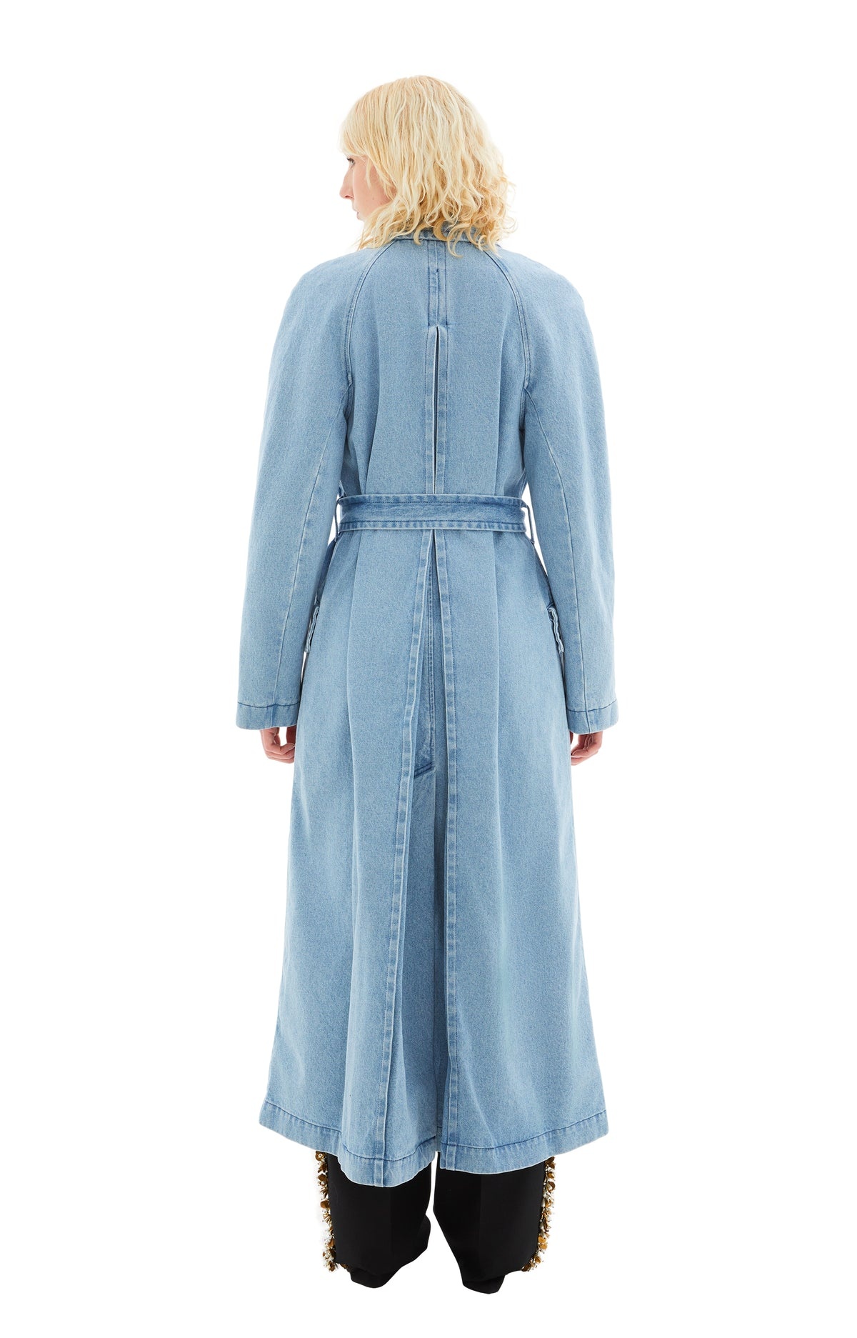 LOOSE FIT RUGBY DENIM COAT (LIGHT BLUE) - 3
