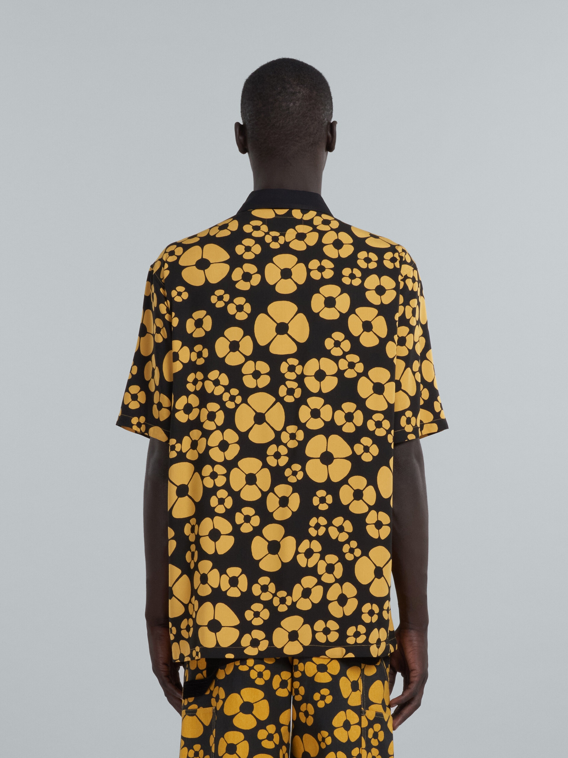 MARNI X CARHARTT WIP - YELLOW SHORT-SLEEVED FLORAL SHIRT - 3