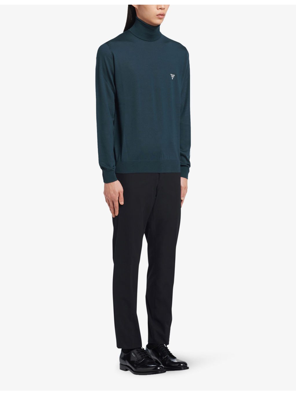 Logo-print turtleneck wool jumper - 5
