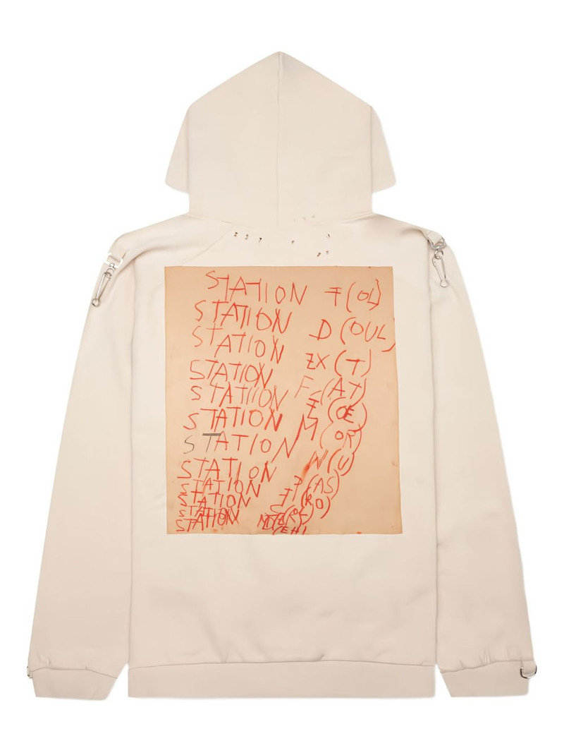 Raf Simons washed distressed hoodie outlook
