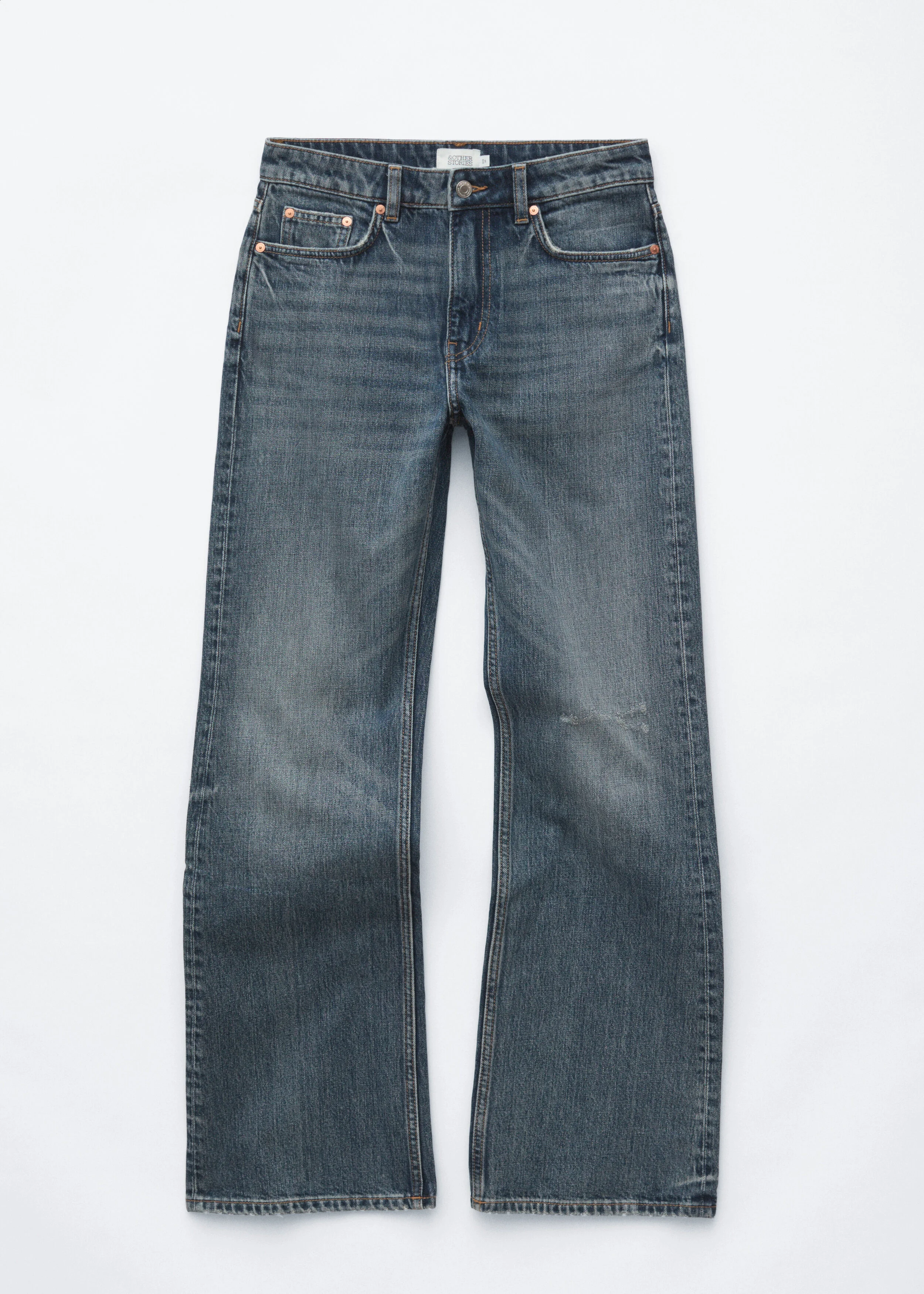 Mid-Waist Bootcut Jeans - 1